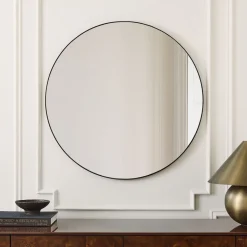 Thin Metal Round Wall Mirror