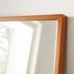 Thin Wood Floor Mirror
