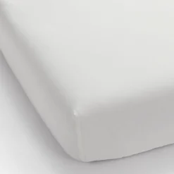 400-Thread-Count Organic Percale Pleated Edge Fitted Sheet