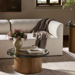 Tidelane Cast Glass Coffee Table (30")