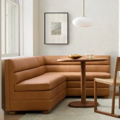 Tilda 2-Piece Leather Storage Banquette (54", 81")