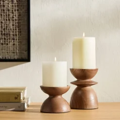 Tira Wood Pillar Holders