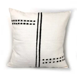 Tonga Pillow Cover - Black Dots & Lines