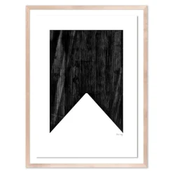 Triangle in Black Framed Wall Art by The Holly Collective