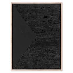 Triangle Left in Caviar Framed Wall Art by The Holly Collective