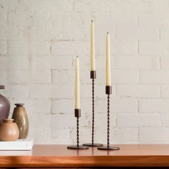 Twist Metal Candle Holders