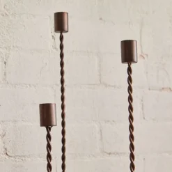 Twist Metal Candle Holders
