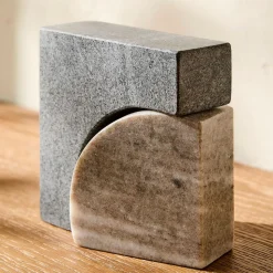 Two-Tone Marble Bookends (Set of 2)