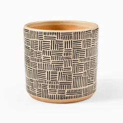 Ultralight Dreams Thema Hand-Painted Striped Mid-Century Planter