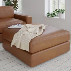 Urban Leather Ottoman