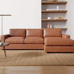 Urban Leather 2-Piece Chaise Sectional (106")