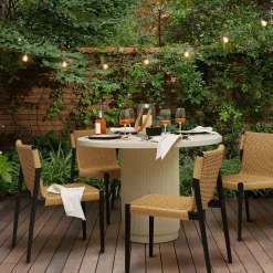 Ventura Aluminum Outdoor Stacking Side Dining Chair (Set of 2)