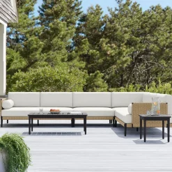 Ventura Aluminum Outdoor 4-Piece L-Shaped Sectional (102")