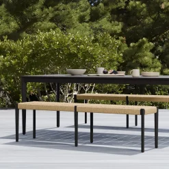 Ventura Aluminum Outdoor Dining Bench (66")