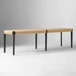 Ventura Aluminum Outdoor Dining Bench (66")