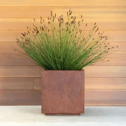Veradek Corten Steel Indoor/Outdoor Small Cube Planter