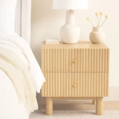Vessica Fluted Mini Nightstand (18")