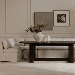Vianna Slipcover Dining Banquette L-Shape (96"–140")
