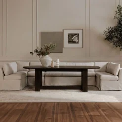 Vianna Slipcover Dining Banquette U-Shape (121"–168")