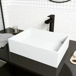 VIGO Montauk Rectangular Modern Matte Vessel Sink