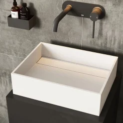 VIGO Montauk Rectangular Modern Matte Vessel Sink