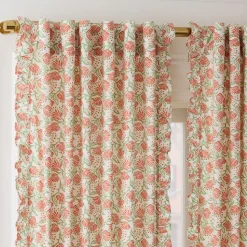 Vine Floral Ruffle Curtain