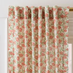 Vine Floral Ruffle Curtain