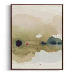 Viridian Misty Lake I Wall Art by Minted for West Elm
