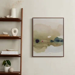 Viridian Misty Lake I Wall Art by Minted for West Elm