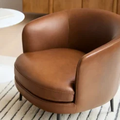 Viv Leather Slipper Chair