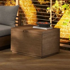 Volume Outdoor Square Storage Side Table (26")