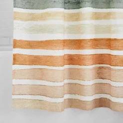 Watercolor Stripe Shower Curtain