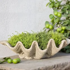 Wave Stone Indoor/Outdoor Bowl Planter