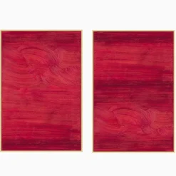 Waves of Red Framed Wall Art