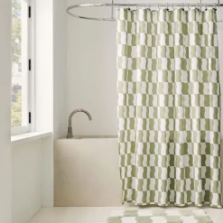 Wavy Blocks Shower Curtain