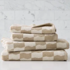 Wavy Blocks Towels