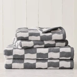 Wavy Blocks Towels