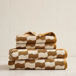 Wavy Blocks Towels