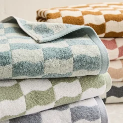Wavy Blocks Towels