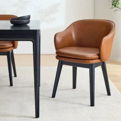 Wayne Leather Dining Arm Chair