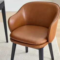 Wayne Leather Dining Arm Chair