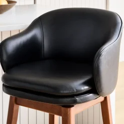 Wayne Leather Swivel Bar & Counter Stools