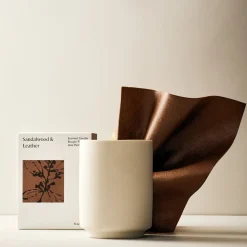 West Elm Homescent Single Wick Candle - Sandalwood & Leather