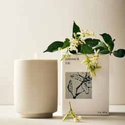 West Elm Homescent Single Wick Candle - Jasmine & Lily