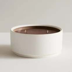 West Elm Homescent Triple Wick Candle - Sandalwood & Leather