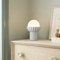 West Elm Kids x PBK Striped Ceramic Table Lamp (10")