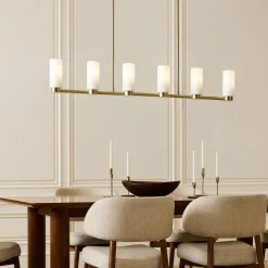 Weston Fluted Glass Chandelier (48")