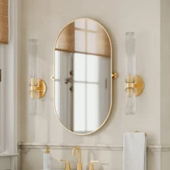 Weston Fluted Glass Double Asymmetrical Indoor/Outdoor Sconce (22.5")
