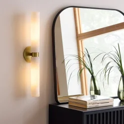 Weston Fluted Glass Double Long Indoor/Outdoor Sconce (29")