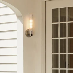 Weston Fluted Glass Indoor/Outdoor Sconce (16")